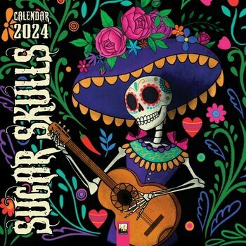 Calendrier 2024 Gothique sugar skulls - tête de mort