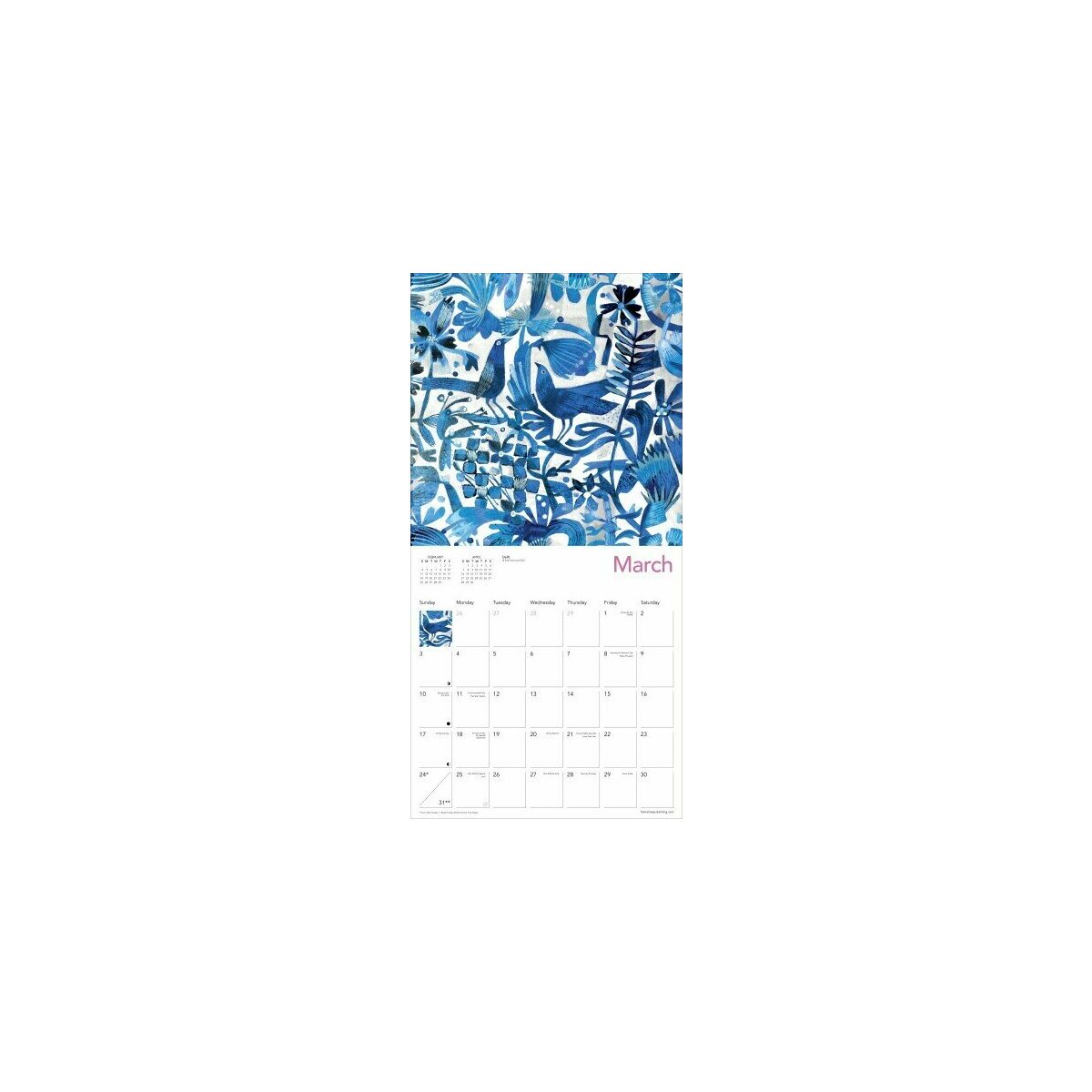 Calendrier 2024 Fleur colorée Este Macleod