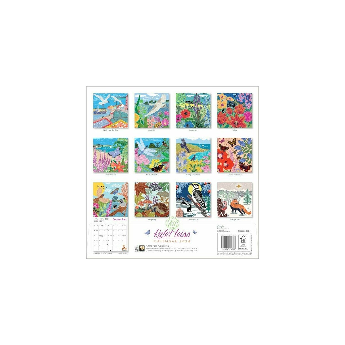 Calendrier 2024 Dessin nature Kate Heiss