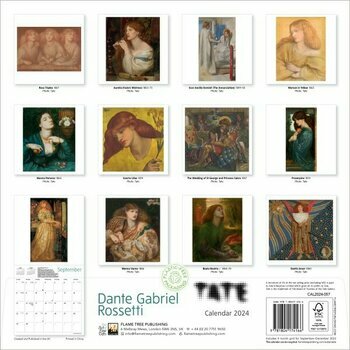 Calendrier 2024 Dante Gabriel Rosetti - Préraphaelites Calendrier 2024 Dante Gabriel Rosetti - Préraphaelites