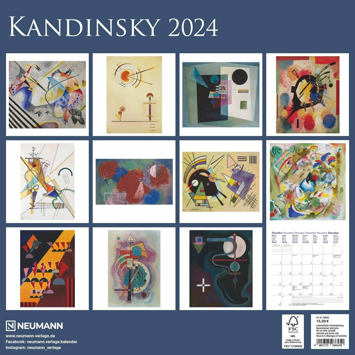 Calendrier 2024 Wassily Kandinsky