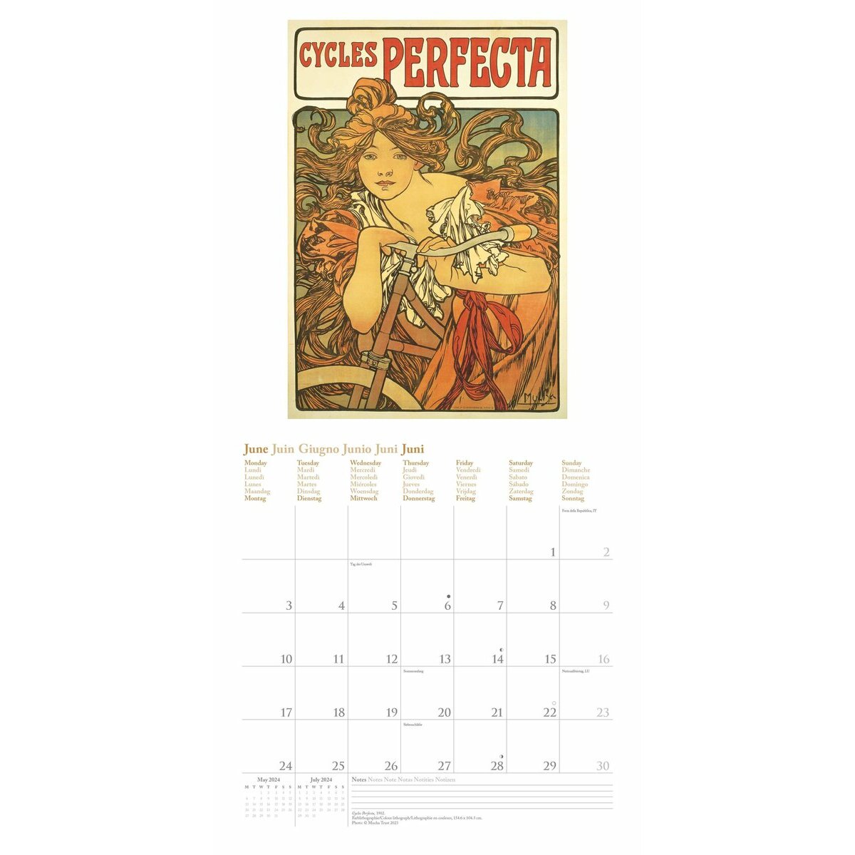 Calendrier 2024 Alphonse Mucha
