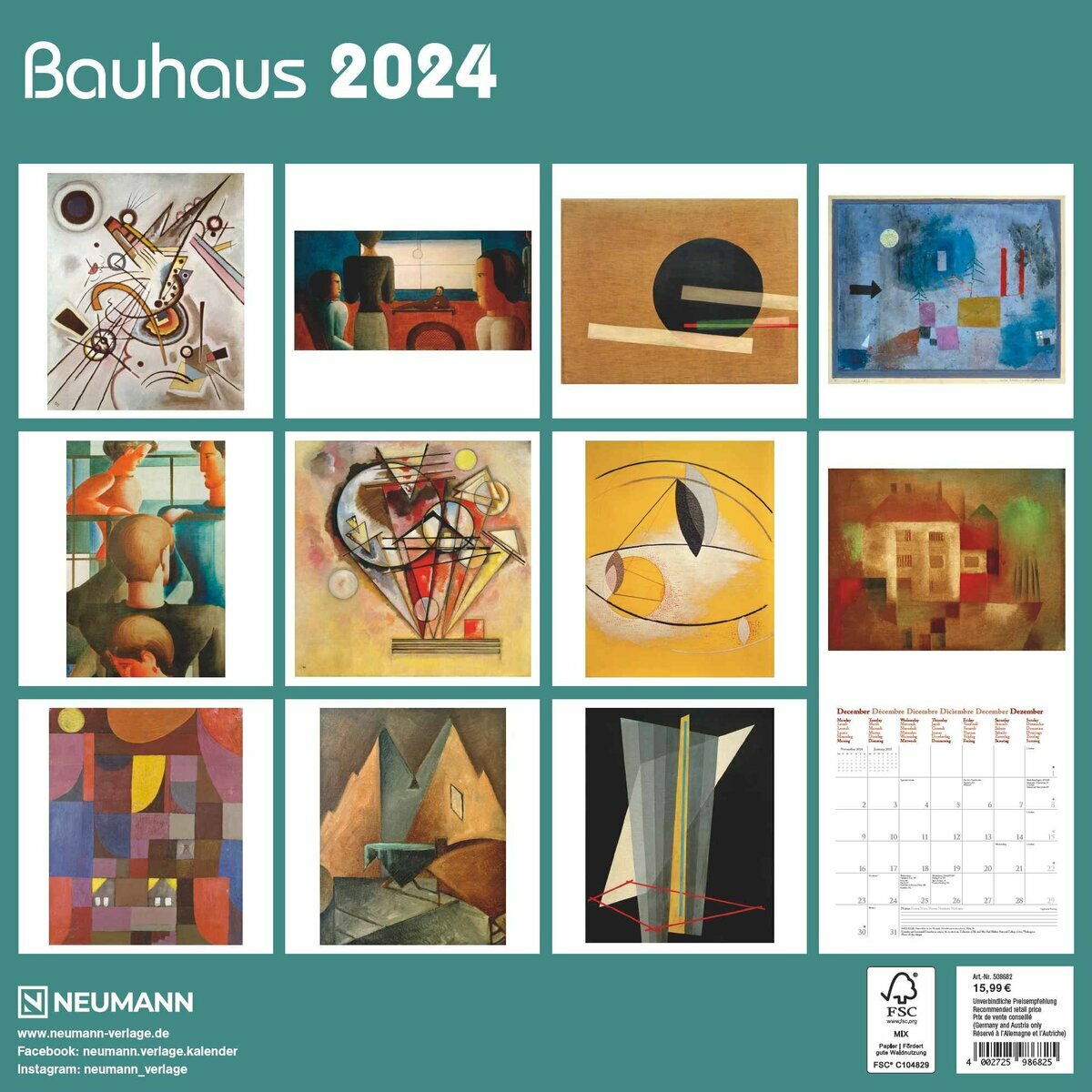 calendrier Bauhaus 2025
