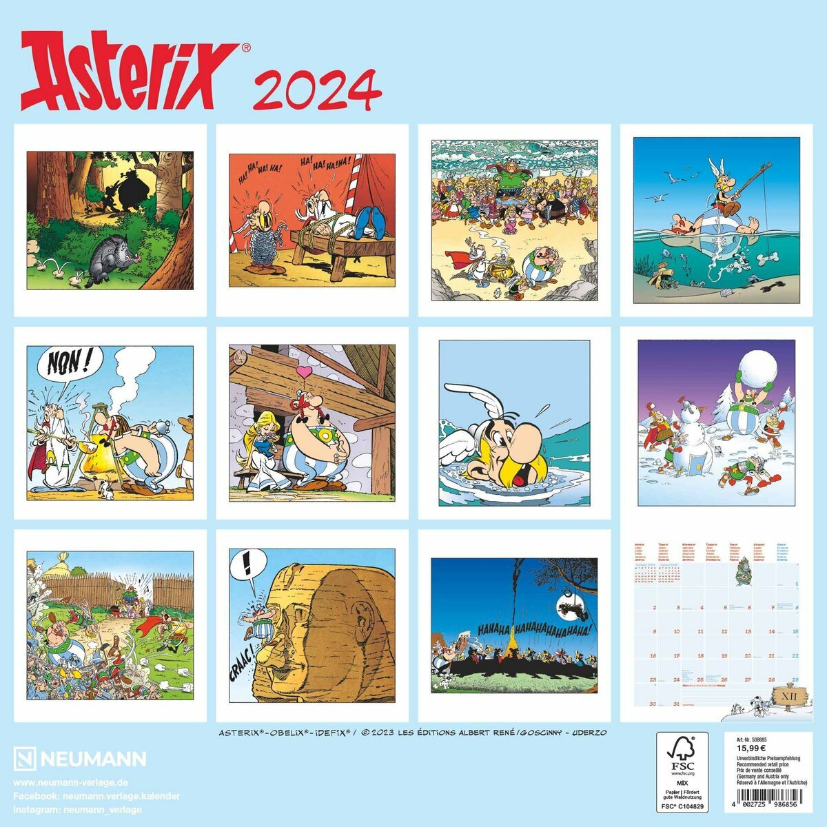 calendrier Astérix 2024