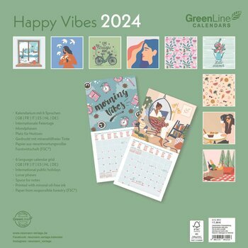 Calendrier 2024 Eco-responsable Happy vibes