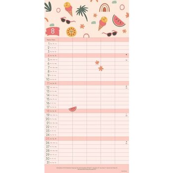 Calendrier familial 2024 Eco-responsable Good Vibes Calendrier familial 2024 Eco-responsable Good Vibes