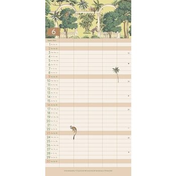 Calendrier familial 2024 Eco-responsable Jungle Calendrier familial 2024 Eco-responsable Jungle