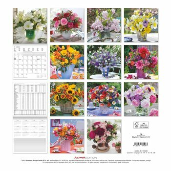 Calendrier 2024 Bouquet de fleurs Calendrier 2024 Bouquet de fleurs