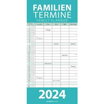Calendrier familial 2024 Pastel