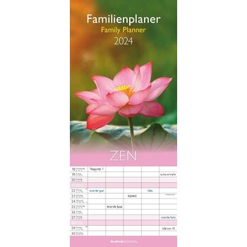 Calendrier familial 2024 Zen