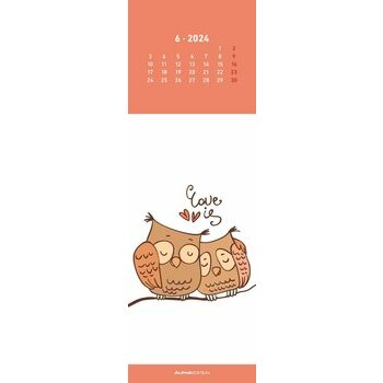 Calendrier marque page chouette 2024 Calendrier marque page chouette 2024