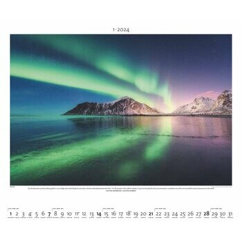 Maxi Calendrier 2024 Aurore boréale Maxi Calendrier 2024 Aurore boréale