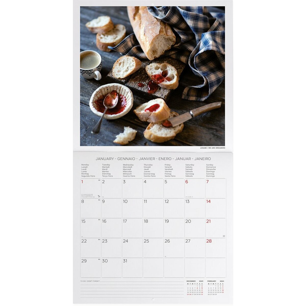 Calendrier 2024 Cuisine