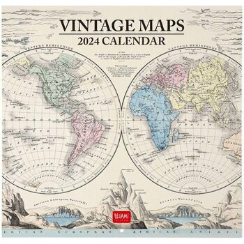 Calendrier 2024 Carte antique retro