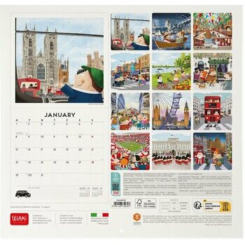 Calendrier 2024 Londres retro Calendrier 2024 Londres retro
