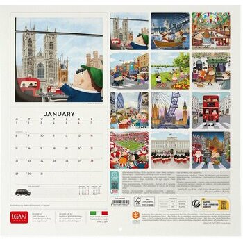 Calendrier 2024 Londres retro