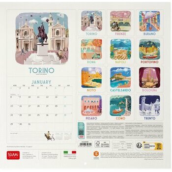 Calendrier 2024 Italie retro