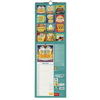 Calendrier slim 2024 Affiche bière Calendrier slim 2024 Affiche bière