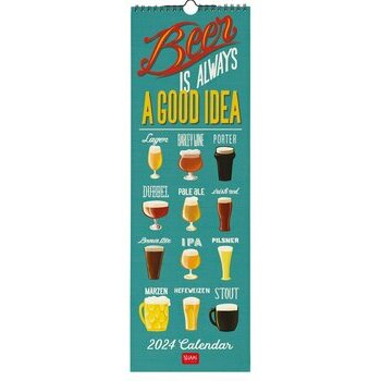 Calendrier slim 2024 Affiche bière Calendrier slim 2024 Affiche bière