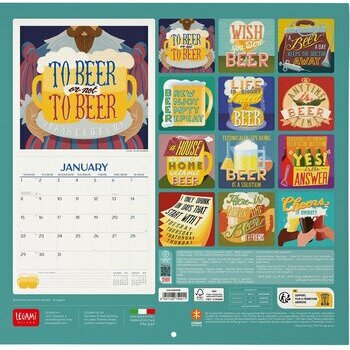 Mini Calendrier 2024 Affiche Bière Mini Calendrier 2024 Affiche Bière