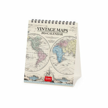 CALENDRIER CHEVALET CARTE GEOGRAPHIQUE RETRO 2024 CALENDRIER CHEVALET CARTE GEOGRAPHIQUE RETRO 2024