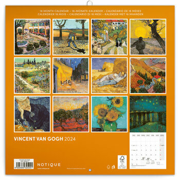 Calendrier 2024 Vincent Van Gogh