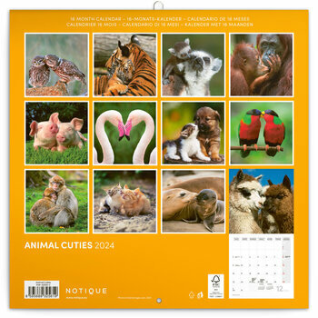 Calendrier 2024 Animaux cute