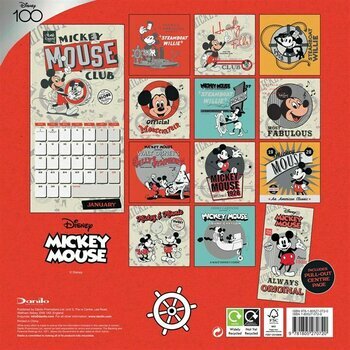 Calendrier 2024 Mickey mouse rétro Calendrier 2024 Mickey mouse rétro