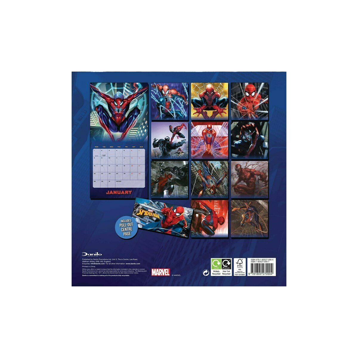 Calendrier 2024 Spiderman dessin