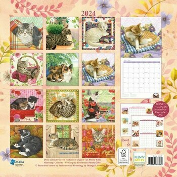 Calendrier 2024 Dessin chat Franciens