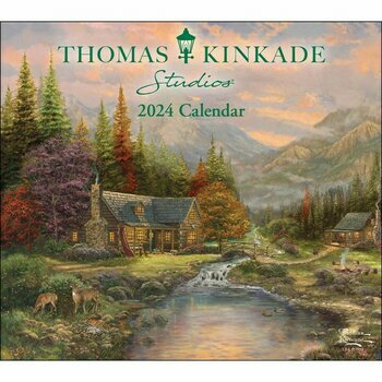 Calendrier 2024 Thomas Kinkade édition de luxe Chalet montagne