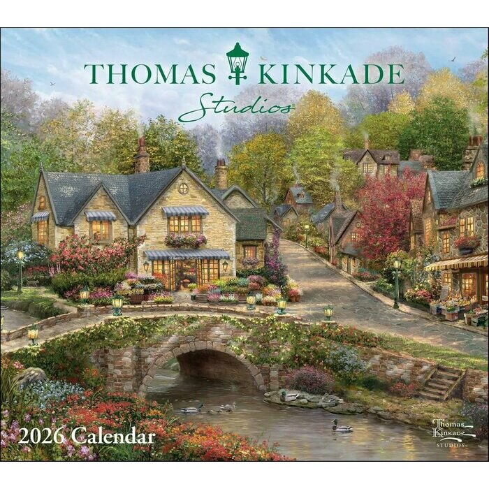 Calendrier 2026 mural Thomas Kinkade dition de luxe Village
