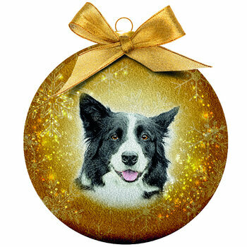 Boule de noël Border Collie