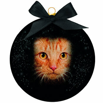 Boule de noël Chat Roux Yeux