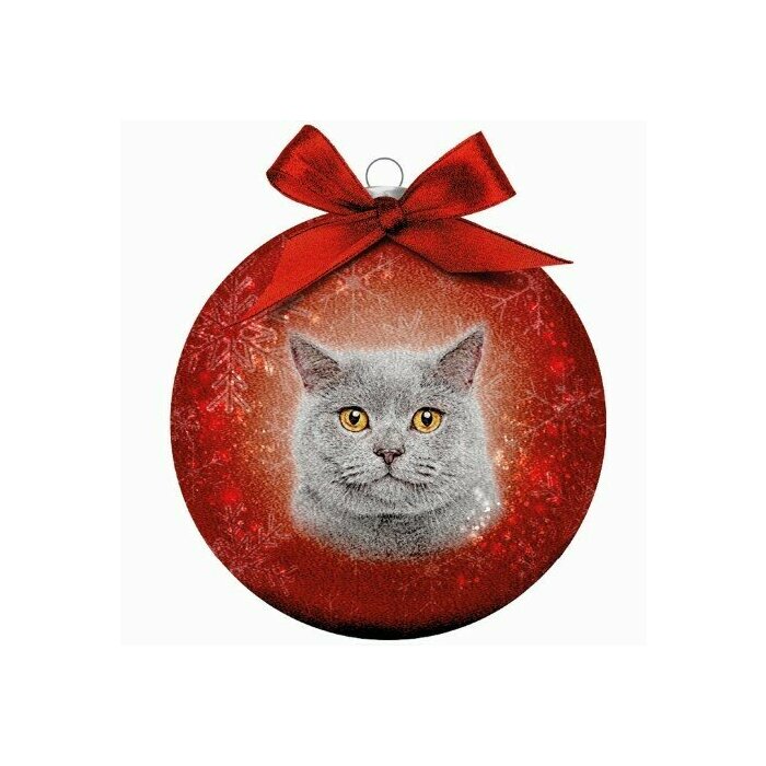 Boule de nol Chat Gris