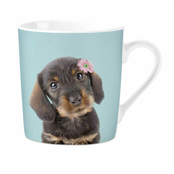 Mug Chiot Teckel fleur