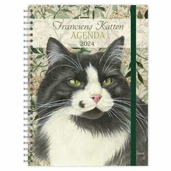 Calendrier d'art de chat d'imaginaire. Chats