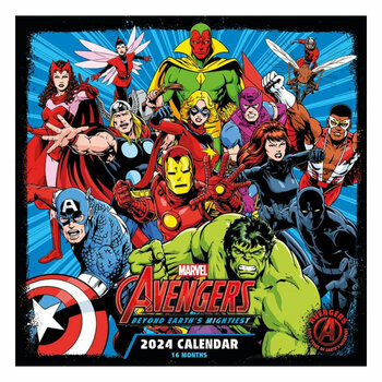 Calendrier 2024 Marvel Avengers rétro