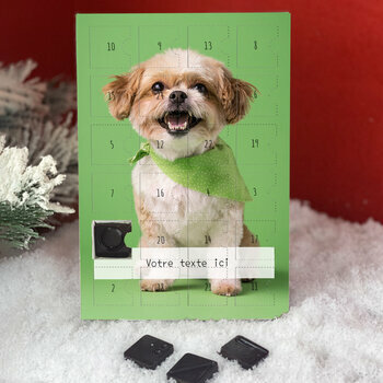 Calendrier de l'avent Shih Tzu personnalisé avec votre message