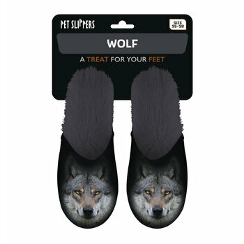 Chaussons Loup fond noir