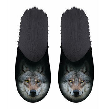 Chaussons Loup fond noir