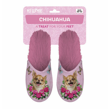 Chaussons Chihuahua Fleurs