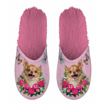 Chaussons Chihuahua Fleurs