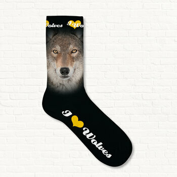 Chaussettes Loup fond noir