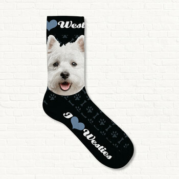 Chaussettes Westie fond noir