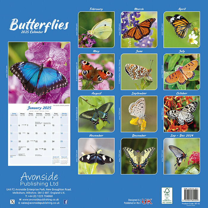 Calendrier Variétés Papillon 2025