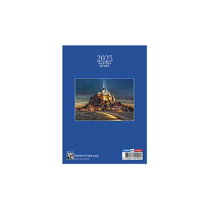 Agenda de poche 2025 Mont saint michel la nuit