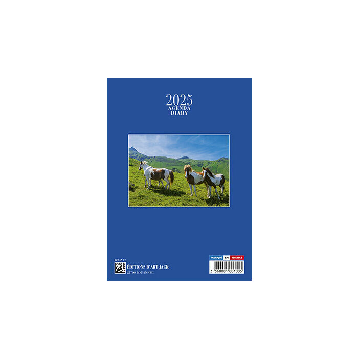 Agenda de poche 2025 Pays basque chevaux