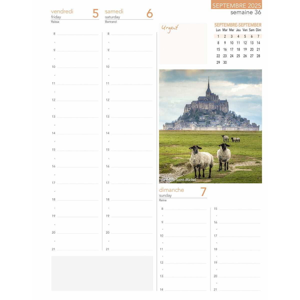 Agenda Spirale 2025 Grand Format Region Normandie Honfleur Paysages