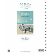 Agenda spirale 2025 affiche dessin vacances